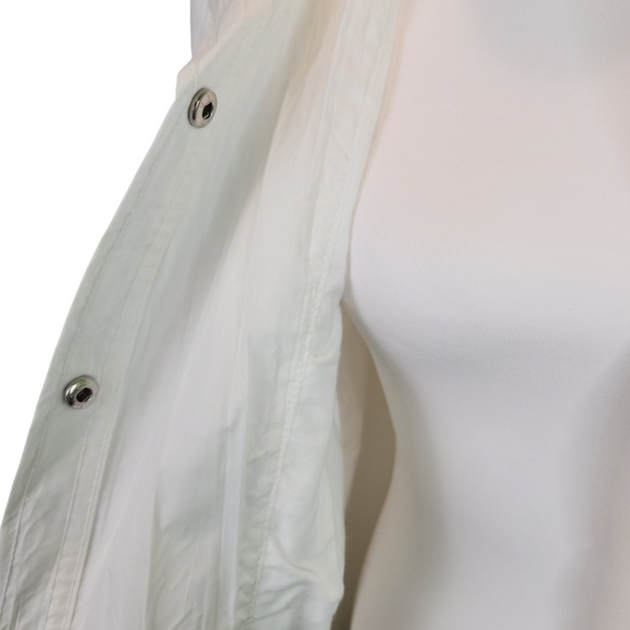 Tudor Court White Lightweight Rain Jacket Windbreaker Snap Front Large - Picture 7 of 11